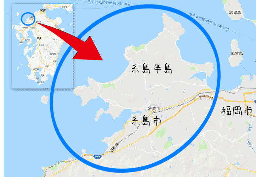 糸島半島の場所・地図