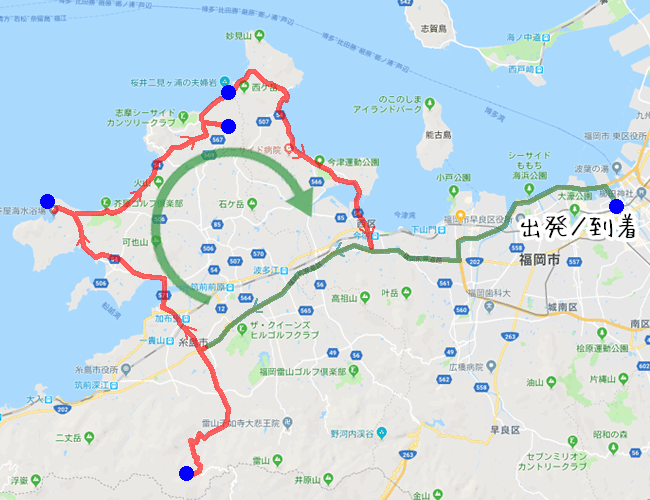 糸島の観光地図