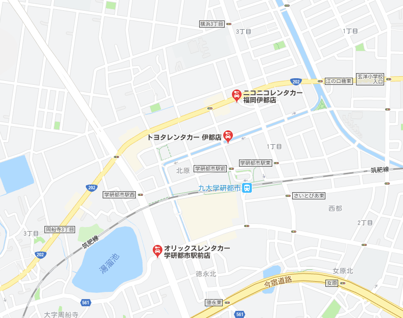 九大学研都市駅前レンタカー